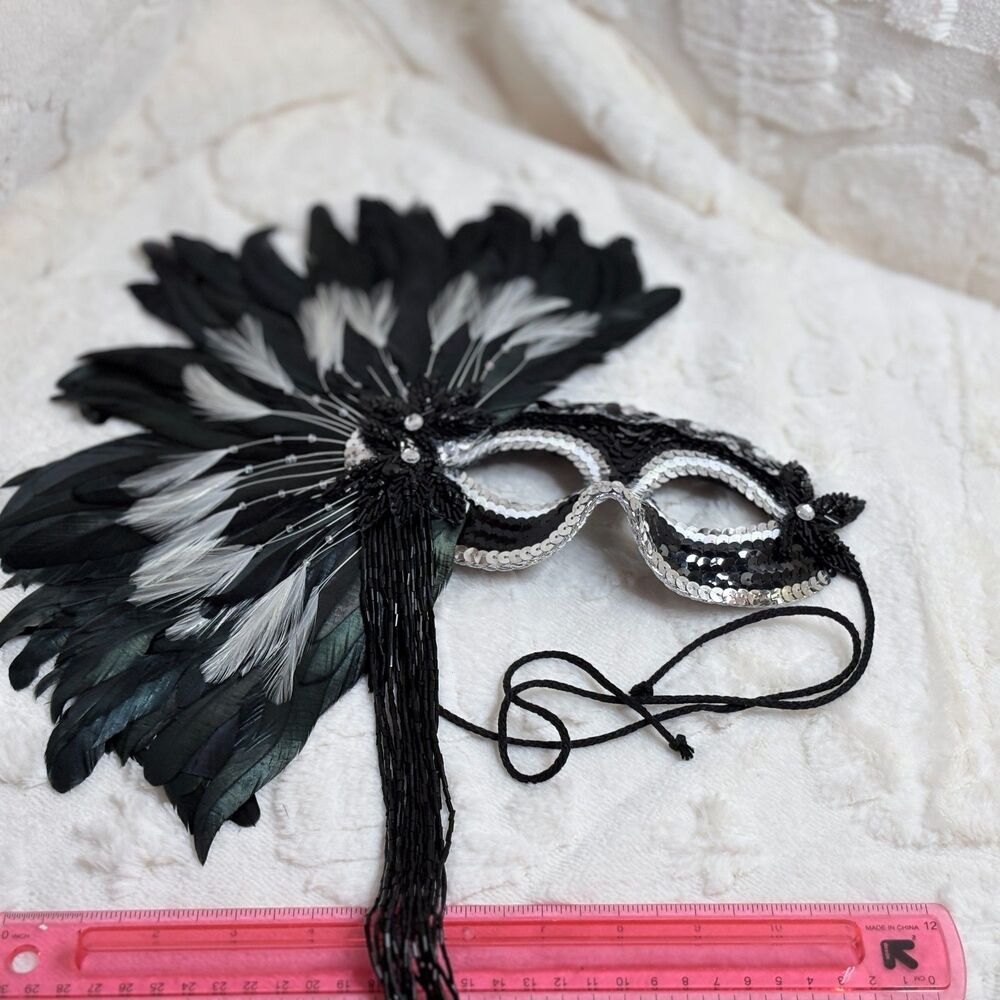 Handmade Designer Masquerade Mask| Gypsy Renaissance Wearable Art - Picture 14 of 14